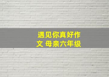 遇见你真好作文 母亲六年级